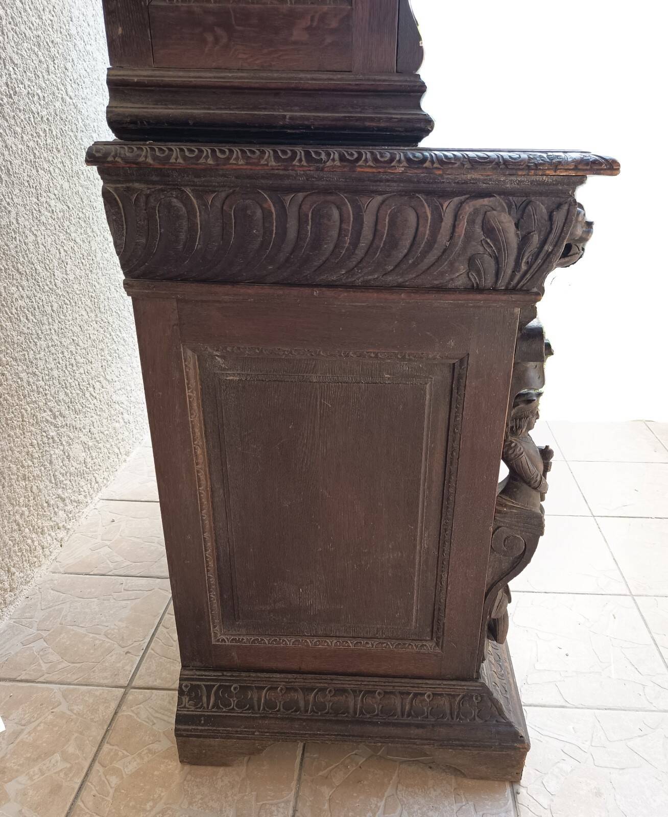 19th Century Oak Renaissance Library Buffet