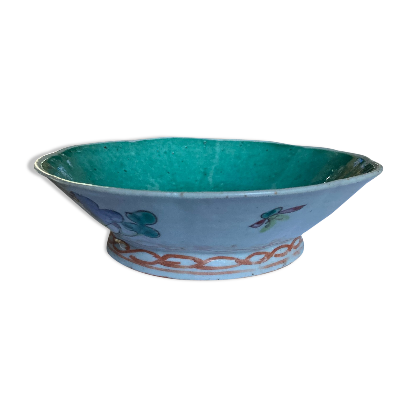 Cup chinese porcelain polylobed celadon background china xixth