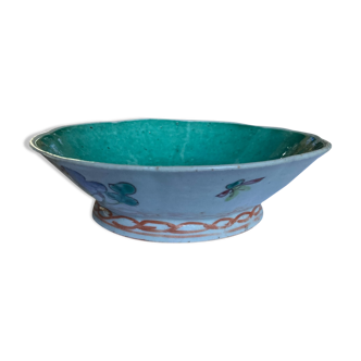 Coupelle en porcelaine chinoise polylobée fond celadon chine xixeme