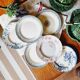 Lot de 6 assiettes plates terre de fer dépareillées