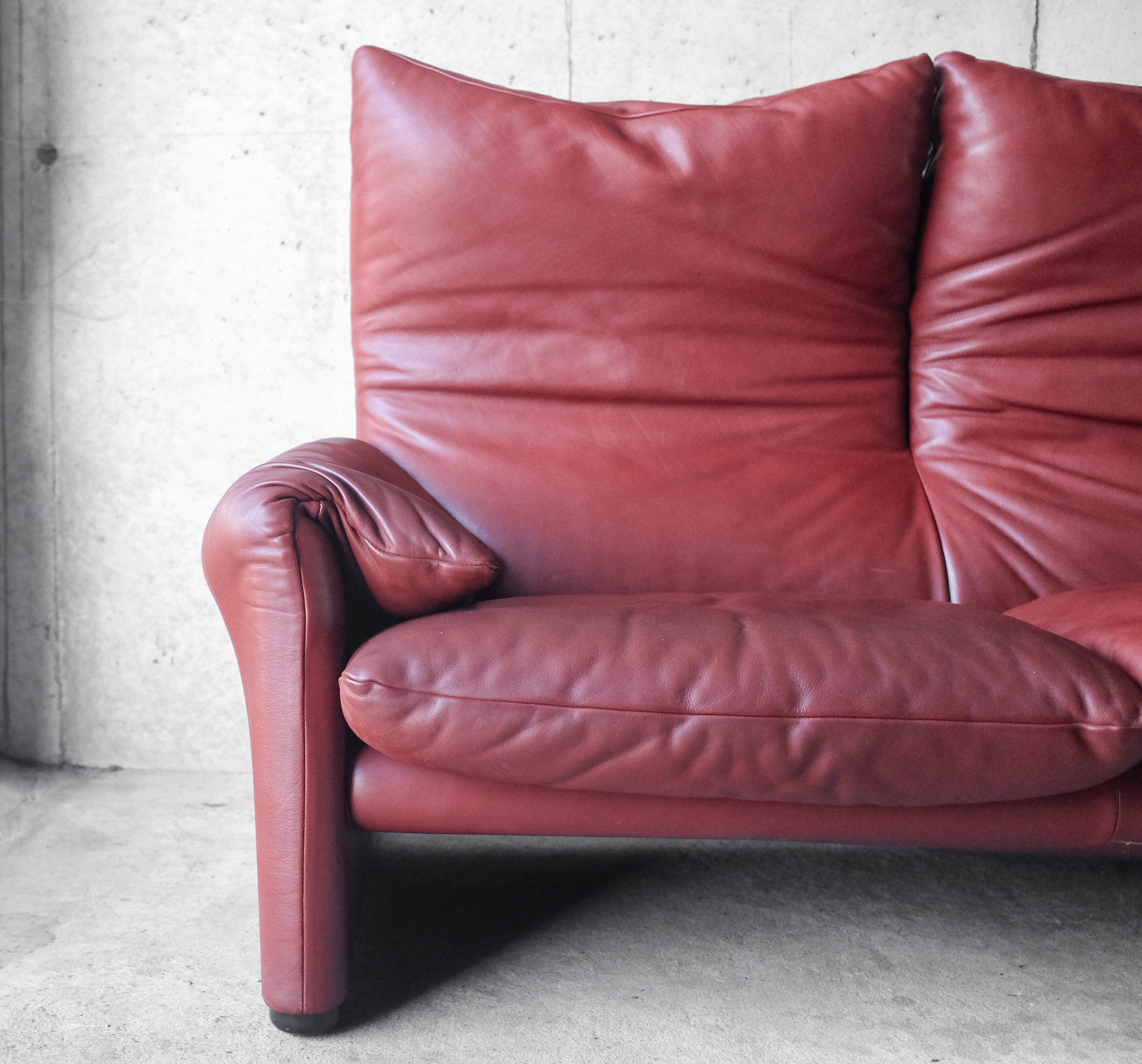 3 seater Maralunga Terracotta sofa, Vico Magistretti for Cassina