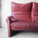 3 seater Maralunga Terracotta sofa, Vico Magistretti for Cassina
