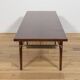 Mid-Century Rosewood & Rattan Coffee Table, 1960s