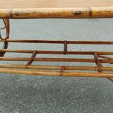 Vintage antique rattan coffee table
