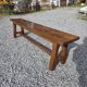 Solid oak farmhouse bench, 160cm in length.
