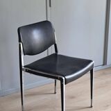 chair kusch+Co polished aluminium and skai