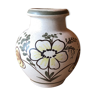 Old ceramic vase Scheurich Keramik beige décor flowers germany vintage