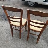 Pair of chairs paillé