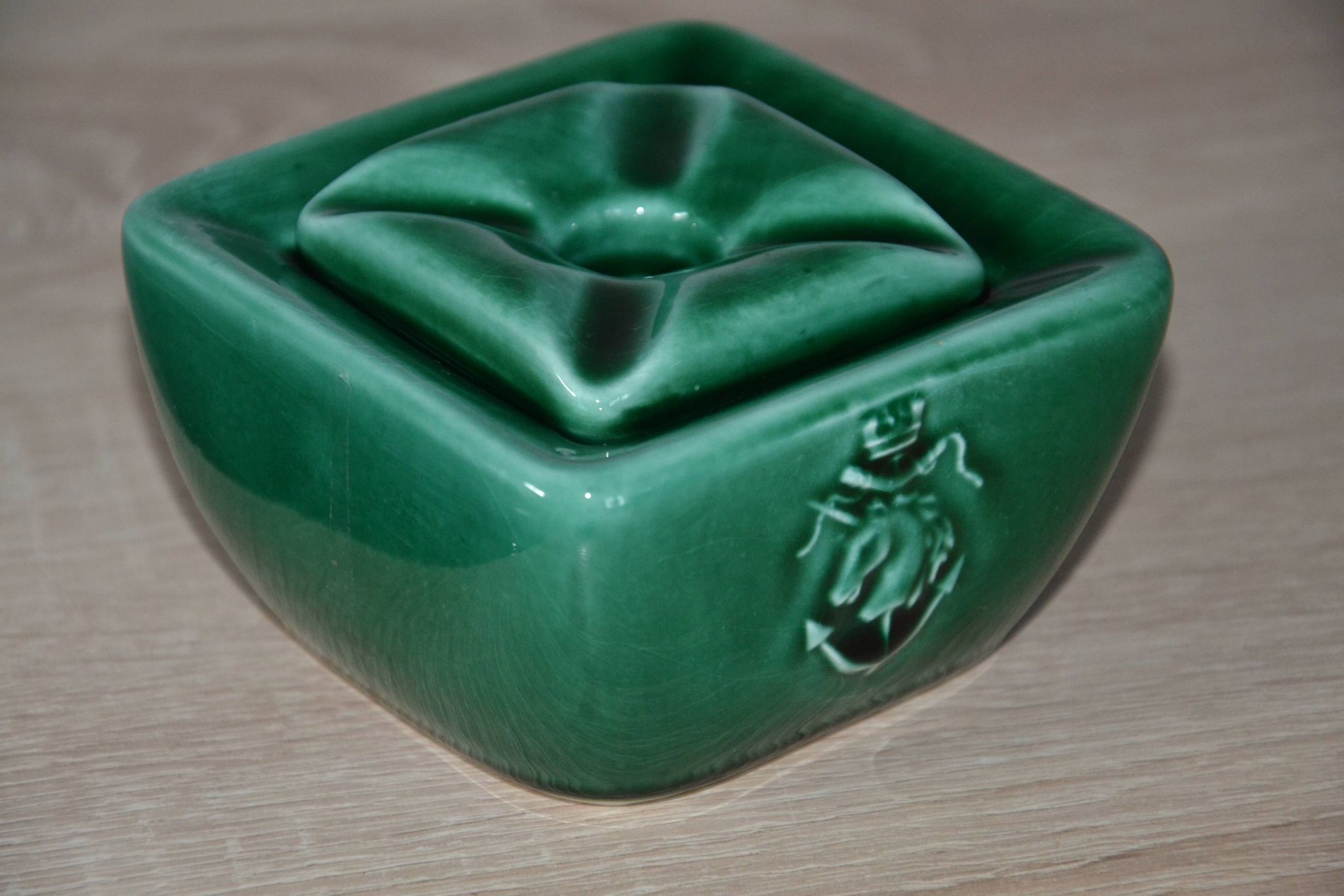 Cendrier/vide poche céramique verte Proceram Provence