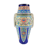 Vase art déco aux émaux de Longwy modèle éléphants F 1551 Céramique Emaillé Cloisonné, ca 1930