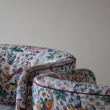 Set of curved Danish club chairs from the mid-century, Viggo Boesen style, 1940s.