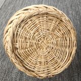Large hand-woven wicker basket