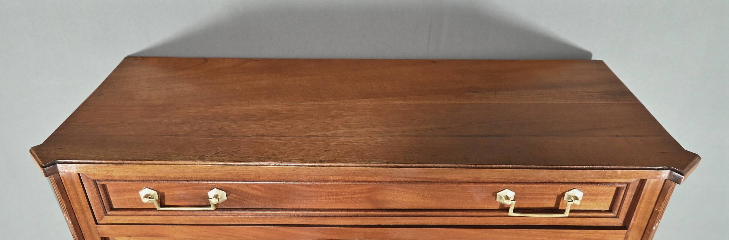 Small Glass-fronted Mahogany Bookcase, Louis XVI style – Late 19th century