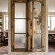 Old fir window with frame (one opening pane)