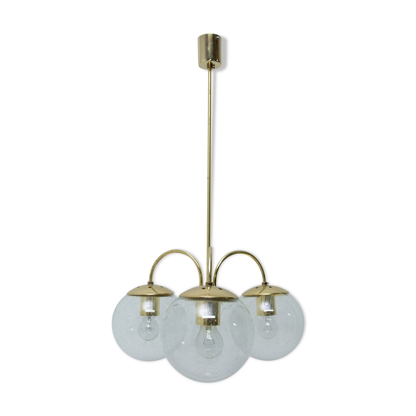 Three-armed chandelier for Kamenický Šenov, 1970´s