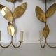 Pair of wall light 70s flower