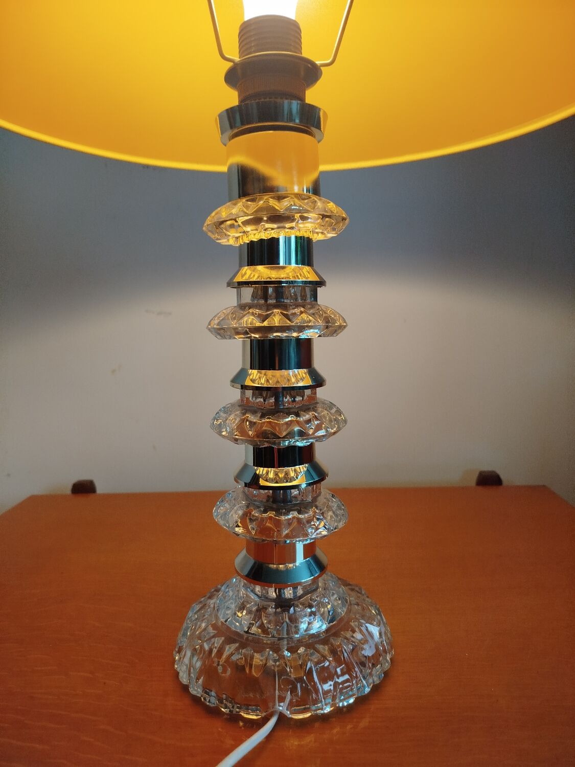 Iconic Carl Fagerlund x Orrefors lamp – cut glass, 1960s