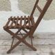 Former chair child folding wood brown painted 60s vintage