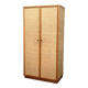 Vintage rattan and woven wicker wardrobe 1970s