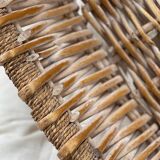 Large rattan and rope basket