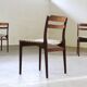 6 vintage rosewood dining chairs, Denmark, Thorsø Stole og Møbelfabrik