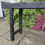 Shou sugi ban burnt wood console workbench