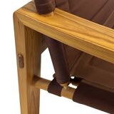 Chaise Safari Vintage Børge Jensen en pin, Danemark, années 1970