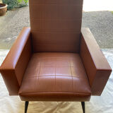 Pair of skaï armchairs