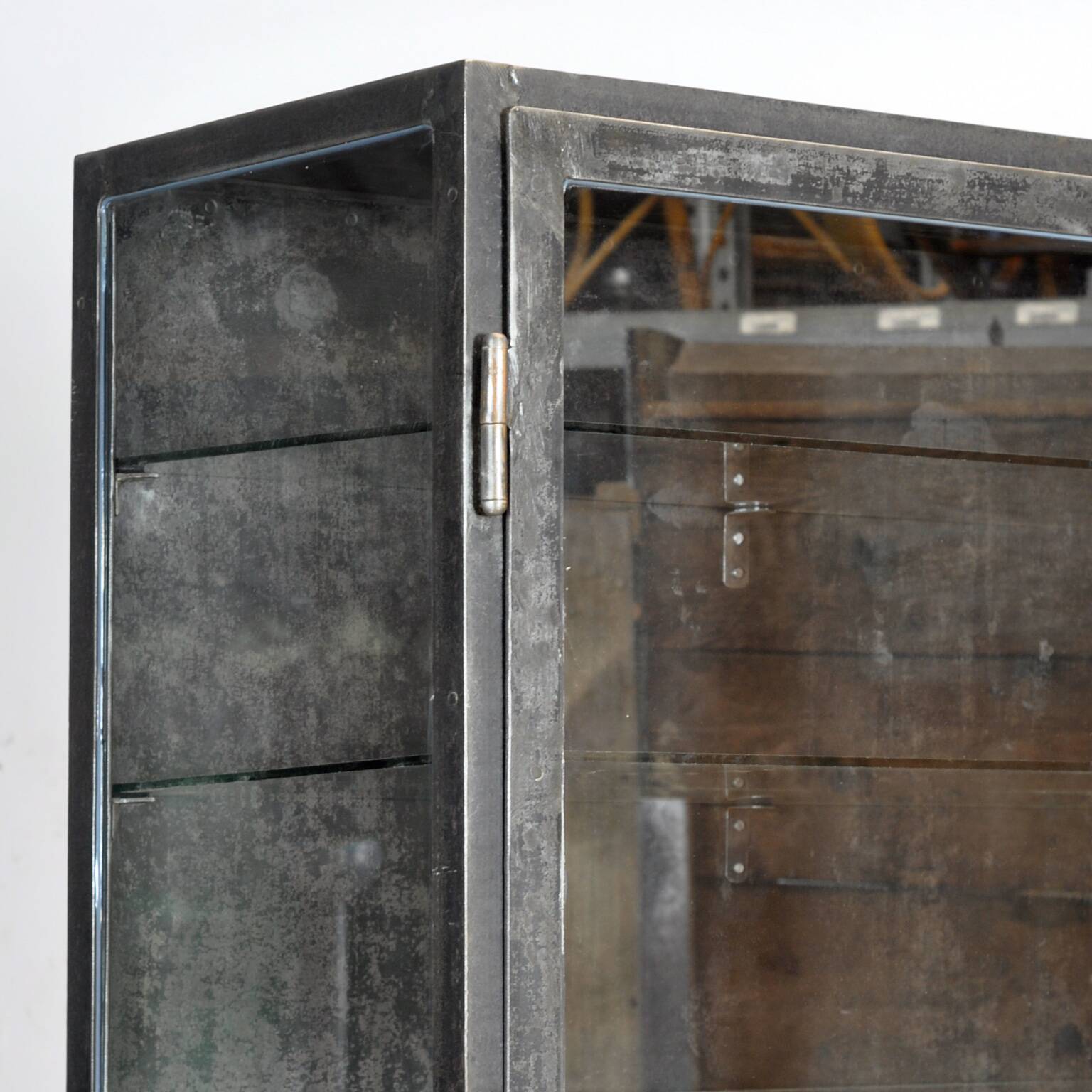 Polished iron medicine cabinet, 1930s