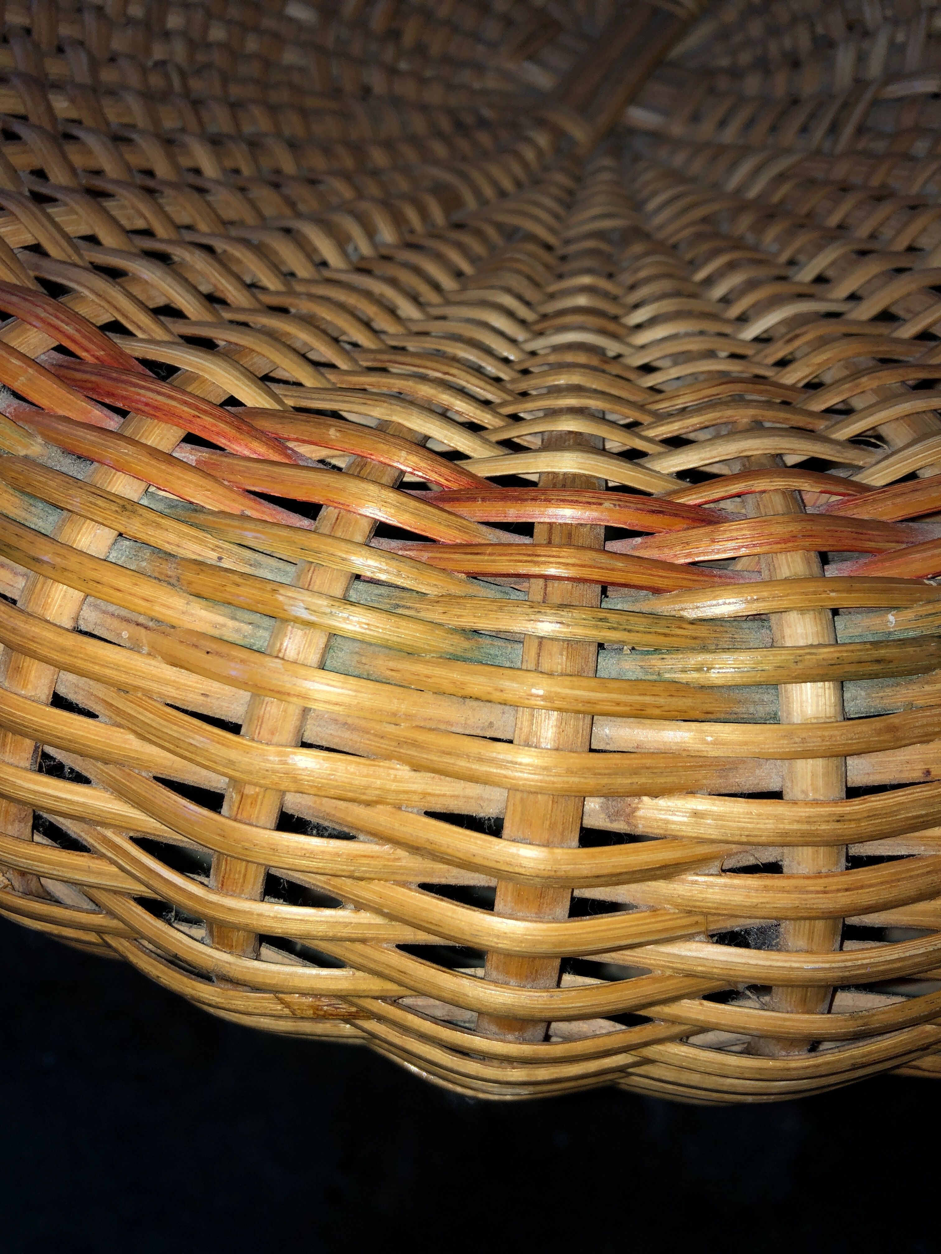 Old 60s rattan stool