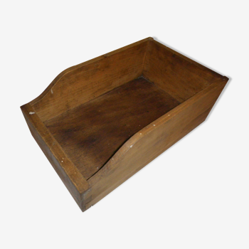 Casier ancien de rangement en bois assemblage : queue d'aronde 1950