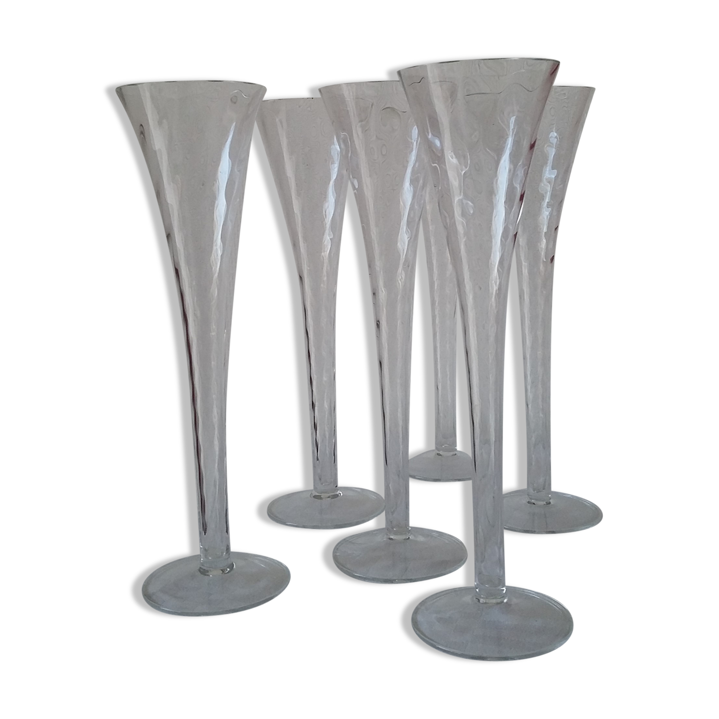 Lot of 6 champagne flutes