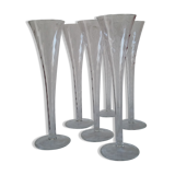 Lot of 6 champagne flutes
