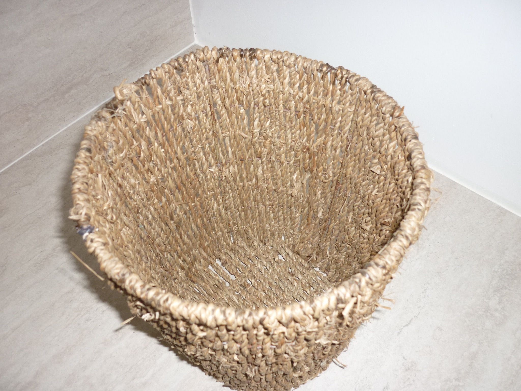 Panier corbeille à papier en corde tressée