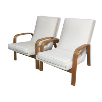 Pair armchairs 1960 modèle "1005" design A.R.P.