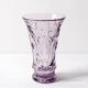 Art Mid-century Glass Smokey Purple Cut Glass Vase / Eda Glasbruk / Sweden