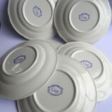 6 talking dessert plates Gien Museum