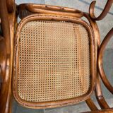 Curved wooden rocking chair Art Nouveau Jugendstil by Fischel, Austria, 1910s