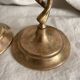 Pair of twisted brass candlesticks