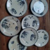 7 Tsarina dessert plates by Sarreguemines