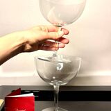 Two giant champagne tasting glasses Baccarat