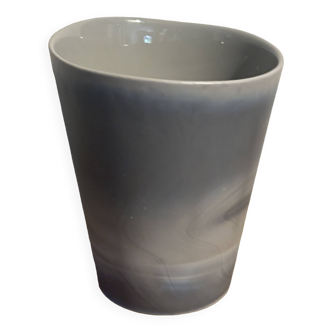 Vianne vase in glass and ceramic, shades of grey, H 23 cm