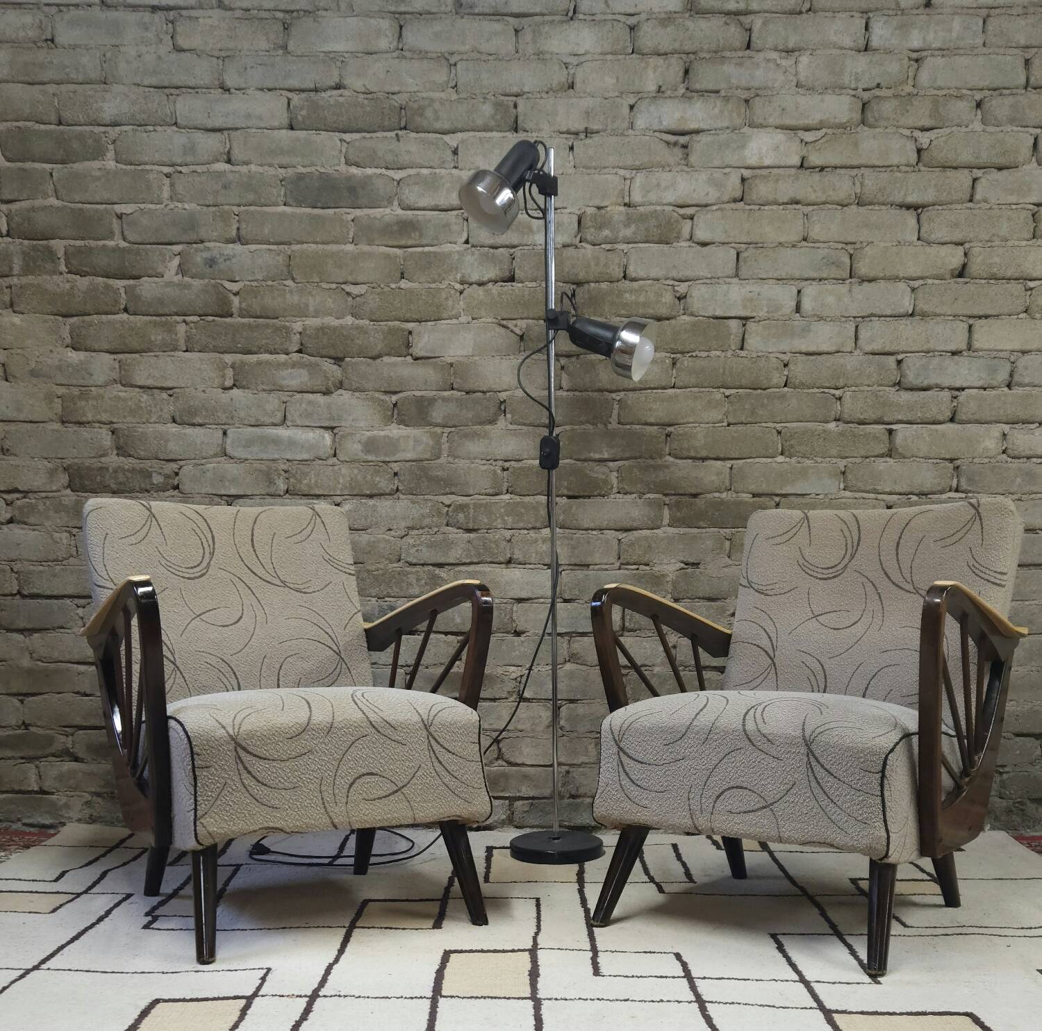 Paire de fauteuils année 50 vintage 