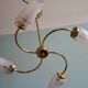 Brass and glass chandelier