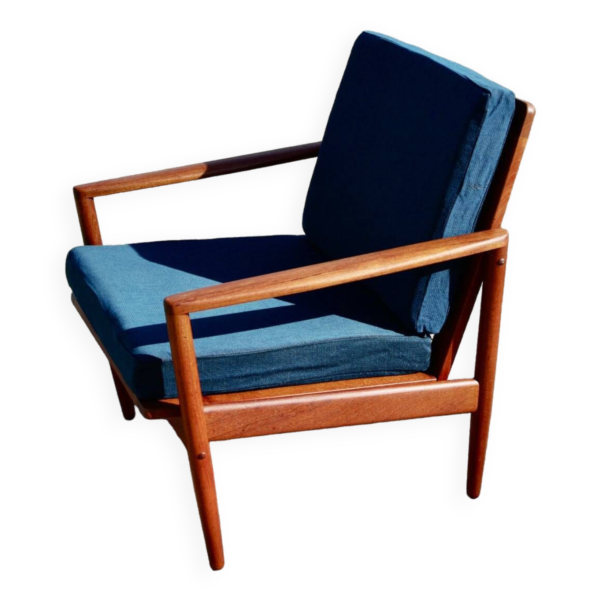 Fauteuil danois vintage en teck de john boné 1950