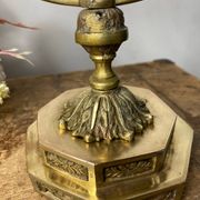 Candlestick, Seven-branched Menorah in brass