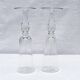 Duo of large champagne flutes in bubble blown glass