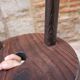 Wooden round tripod stool
