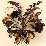 Pair of gilt double wall candleholders by Hans Kögl, 1960s