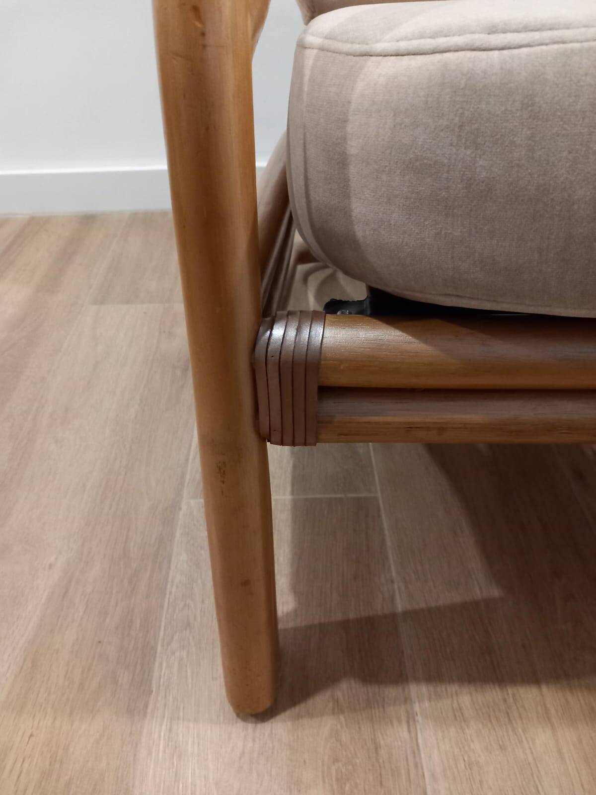 Two rattan armchairs from the 1970s, Scandinavia